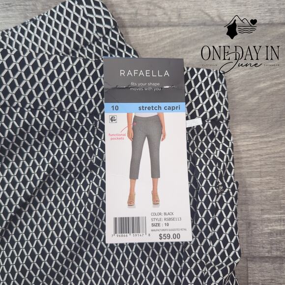 Rafaella Stretch Capri Pants Size 10 - Picture 2 of 6